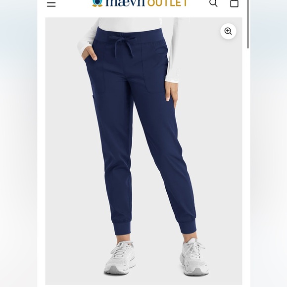 Navy jogger scrubs with drawstring LP - Picture 1 of 5